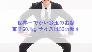 世界一でかい金玉の話をしよう。重さ60.1kg サイズは50cm超えの巨大サイズ