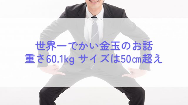 世界一でかい金玉の話をしよう。重さ60.1kg サイズは50cm超えの巨大サイズ