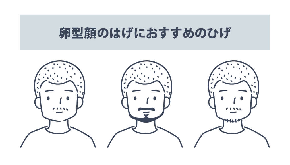 卵型顔のはげにおすすめのひげ