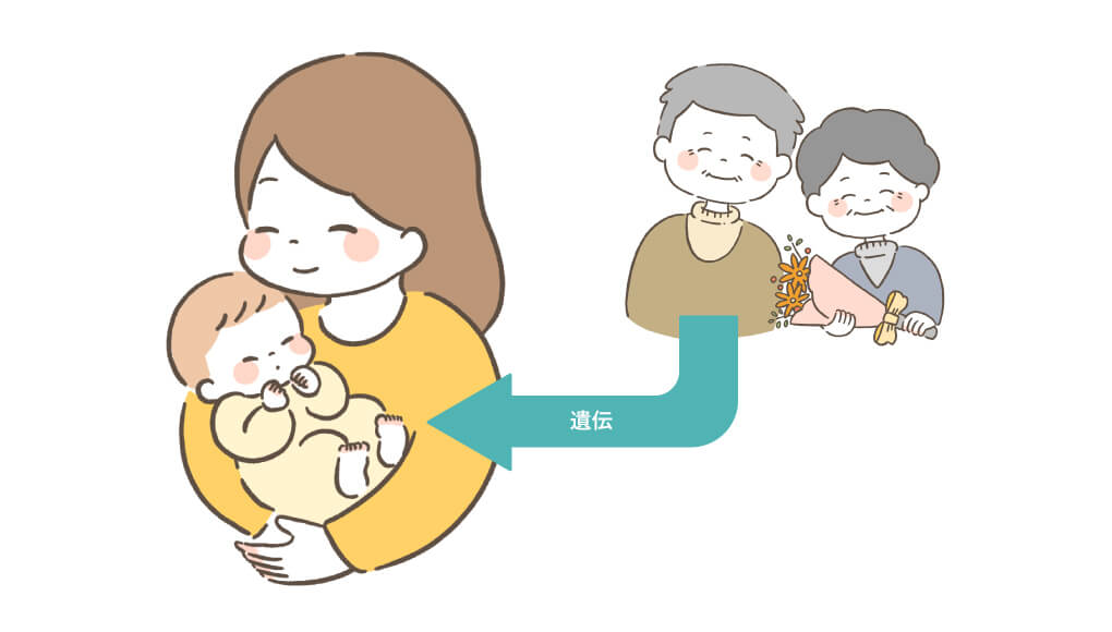 母方の祖父から遺伝