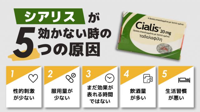 【諦めるのはまだ早い】シアリスが効かない原因と対処法