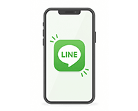 スマートフォンでLINE追加