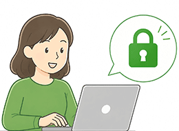 PCで商品情報を確認する女性