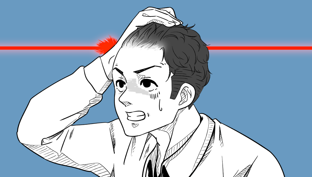 生え際の密度が低くなる原因は2つ